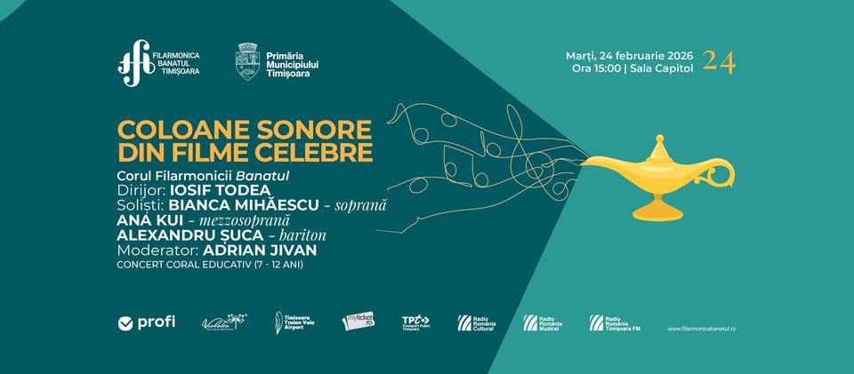 COLOANE SONORE DIN FILME CELEBRE | Recital educativ (7–12 ani) | Dirijor: Iosif Todea