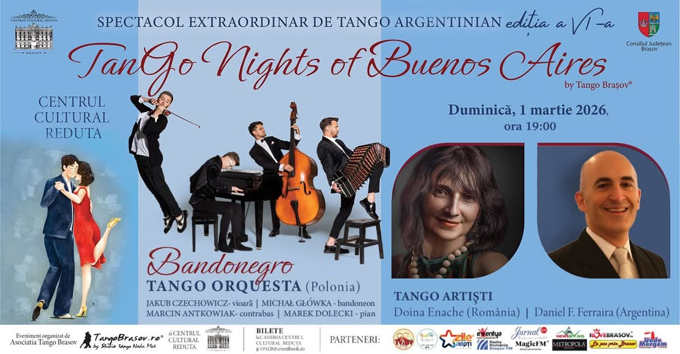 TanGo Nights of Buenos Aires by Tango Brașov®, ediția a VI-a | Concert Bandonegro Tango Orquesta