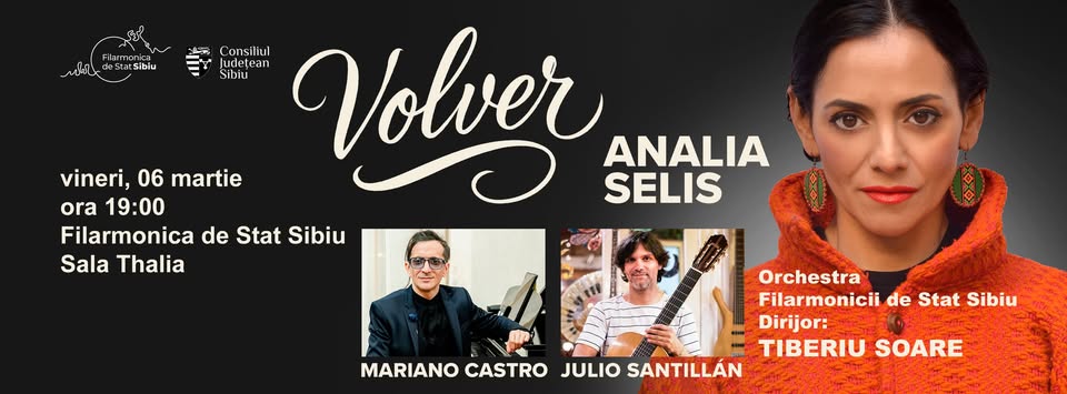 “VOLVER” – concert vocal simfonic cu Analia Selis