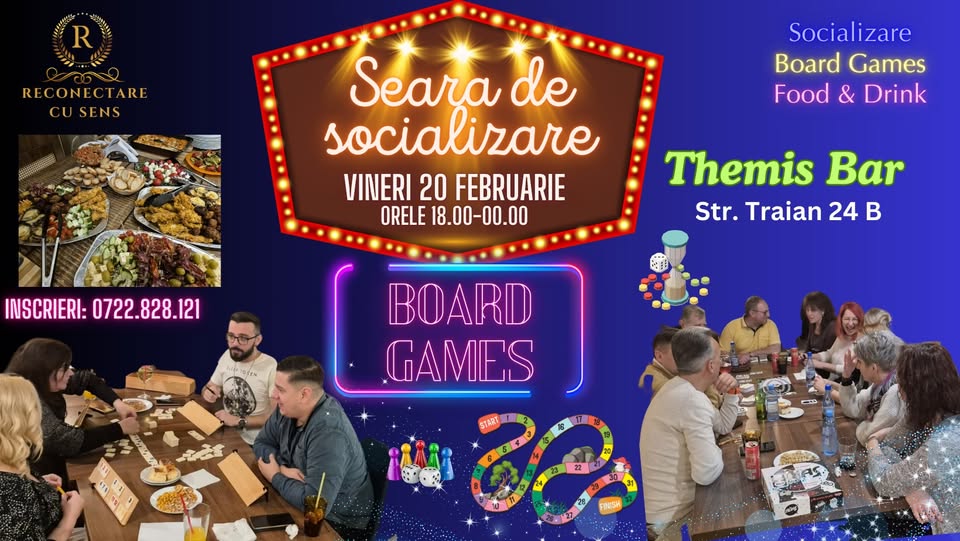 20 februarie: BOARD GAMES by ReConectare cu SenS