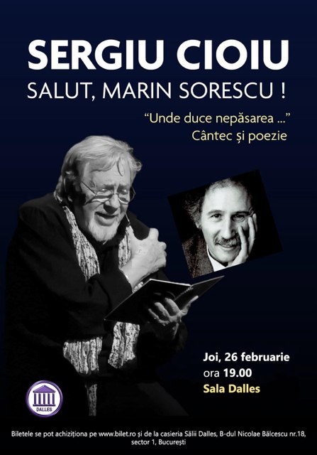 SALUT, MARIN SORESCU – Unde duce nepăsarea