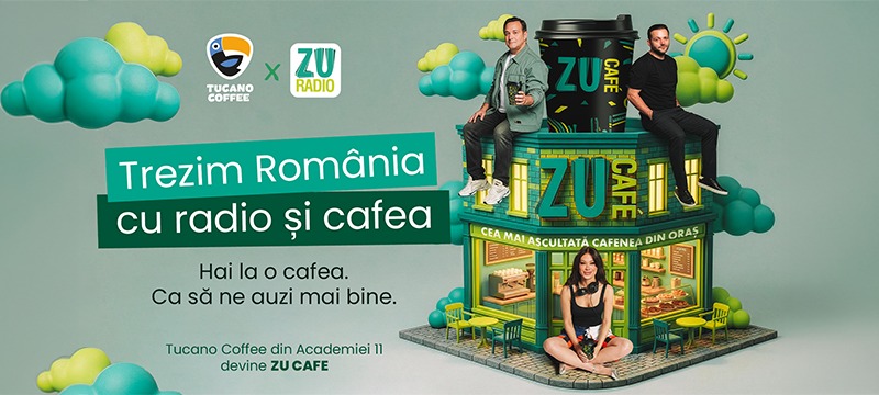 Tucano Coffee devine ZU CAFE | Luni, 2 martie, trezim România cu radio și cafea!