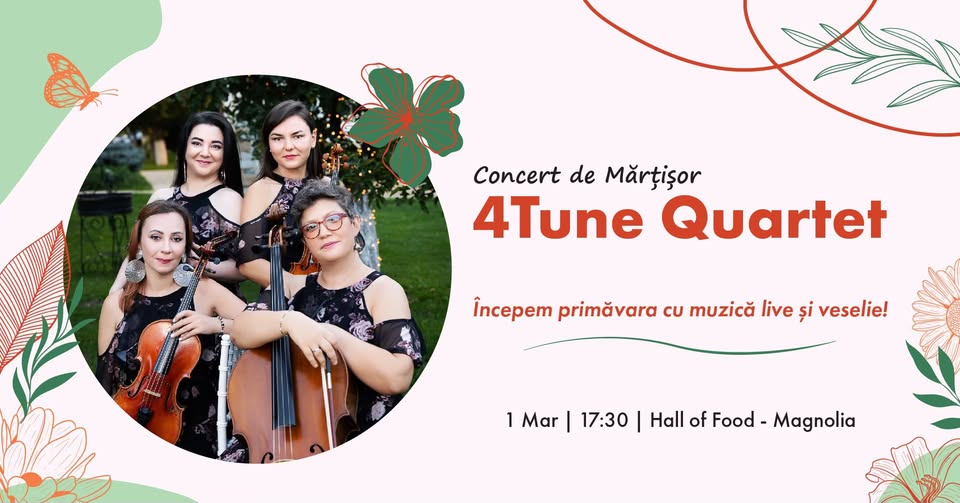 Concert de mărțișor: 4Tune Quartet