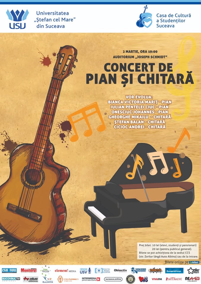 Concert de pian și chitară