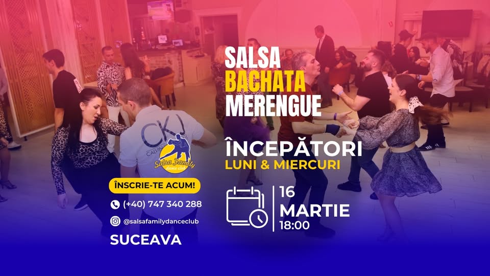 Curs de Dans Latino – nivel începători – Îndrăznește să dansezi Salsa, Bachata & Merengue
