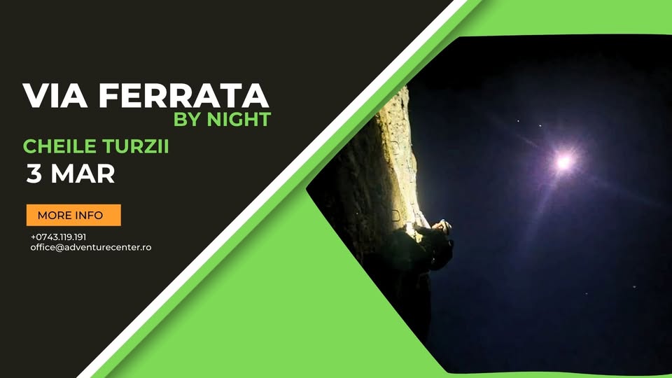Via ferrata by night