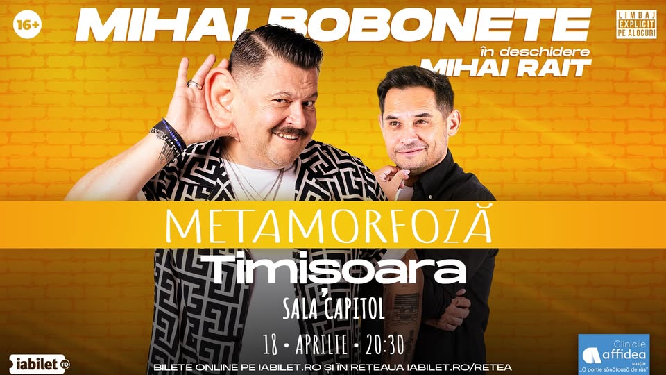 Stand-up Comedy cu Mihai Bobonete in Timișoara 18.04.2026