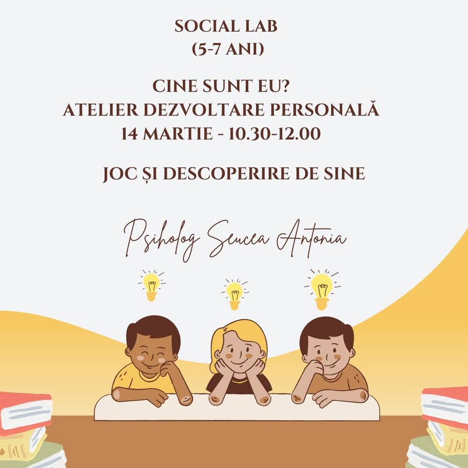 Cine sunt eu? – Atelier de dezvoltare personală ( 5-7 ani)