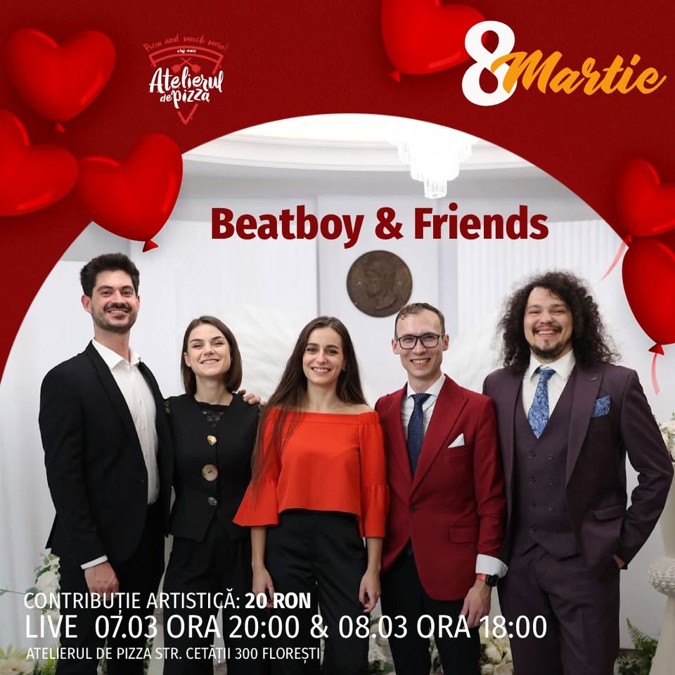 Special de 8 Martie în Florești: Seară live cu Beatboy & Friends @ Atelierul de Pizza