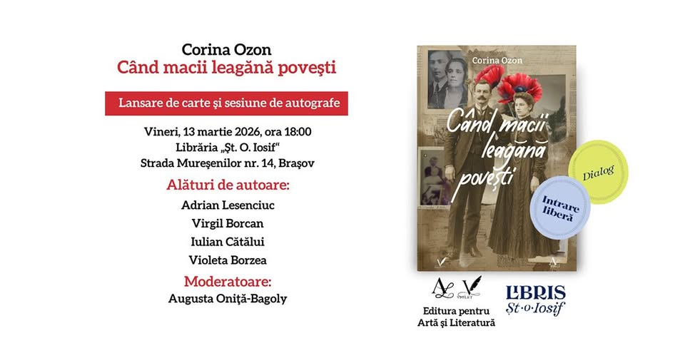 Lansare de carte – „Când macii leagănă povești”, de Corina Ozon