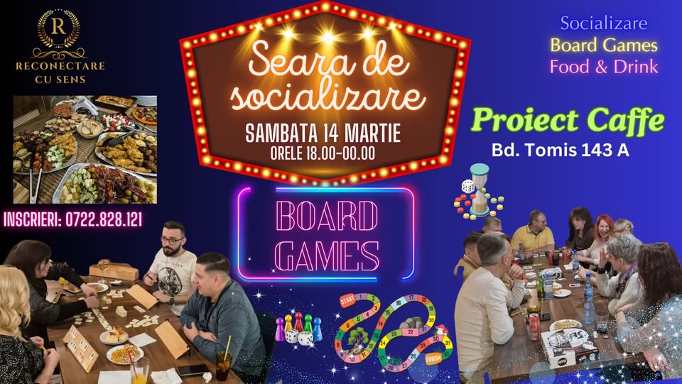 14 martie: Seară de socializare & BOARD GAMES by ReConectare cu SenS