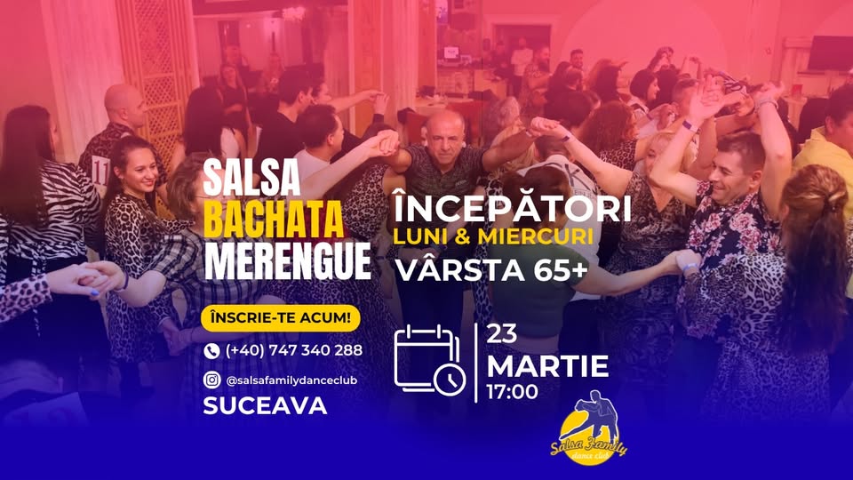 65+ Curs de Dans Latino – nivel începători – Dansul nu are vârstă