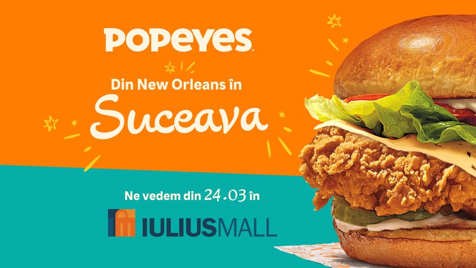 Primul Popeyes din Suceava – Vino la marea deschidere!