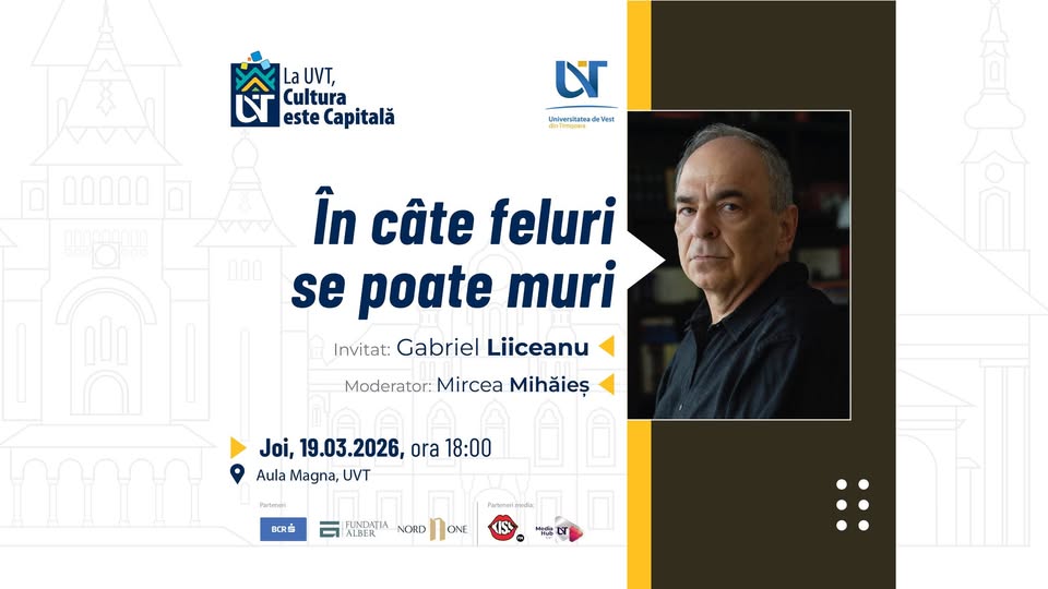Conferință „În câte feluri se poate muri”, cu Gabriel Liiceanu