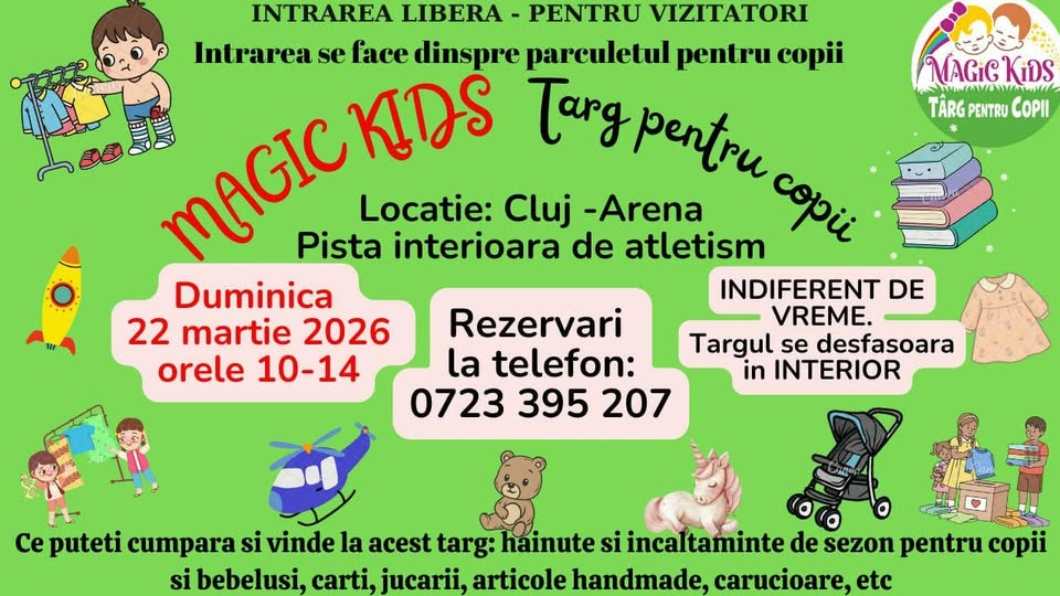 Targ pentru copii ,,Magic Kids,, – Cluj Arena, ediția nr. 8