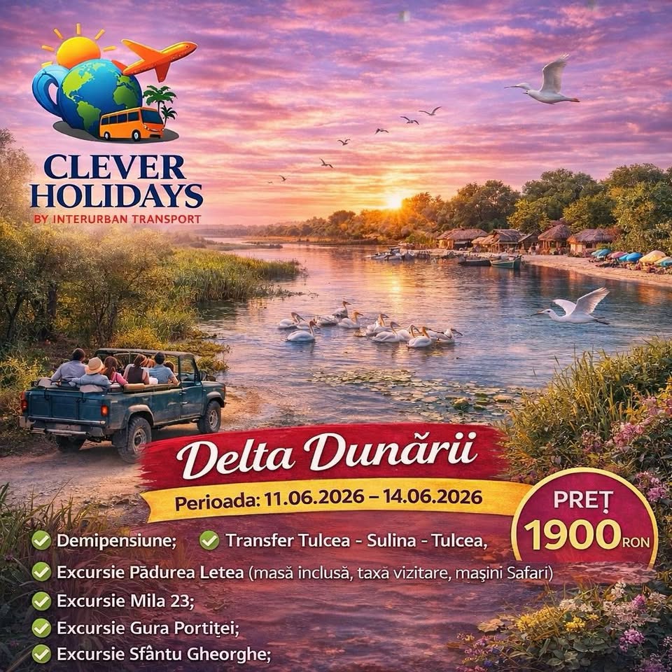 Descoperă Delta Dunării 1900 lei/pers