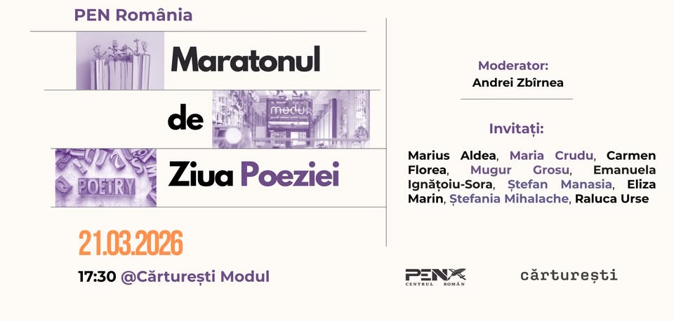 Maratonul PEN de ZIUA Poeziei 2026