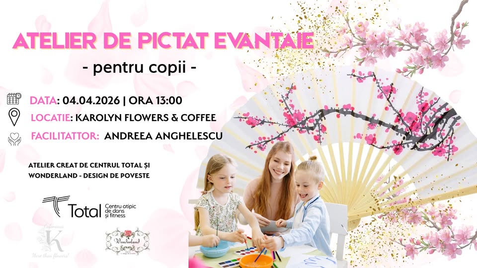 🌸 Atelier de Pictat Evantaie – Pentru Copii🪭
