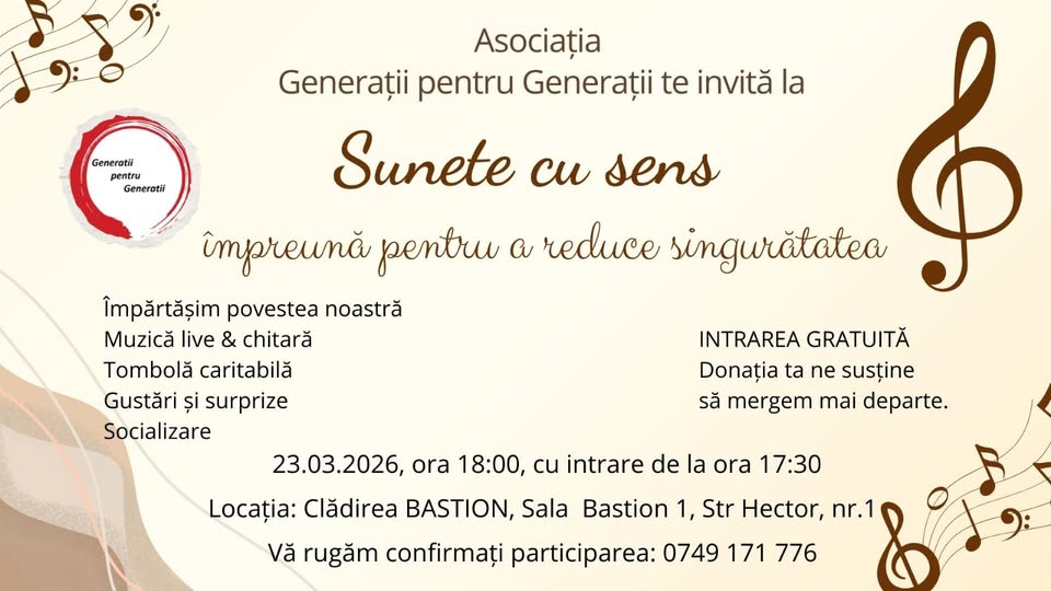 Sunete cu sens – serata caritabila cu muzica live si surprize