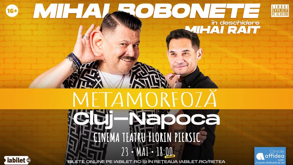 Stand-up Comedy cu Mihai Bobonete in Cluj 2026 – ora 18:00