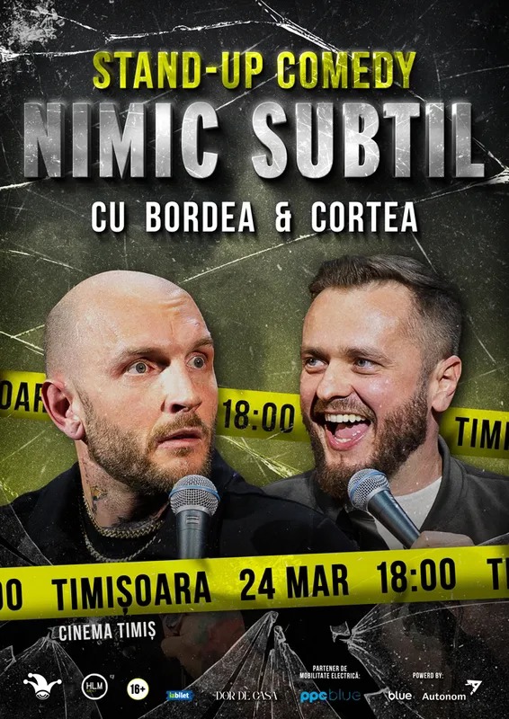 Timisoara: Stand-Up Comedy cu Bordea & Cortea – „Nimic subtil” (EARLY SHOW)