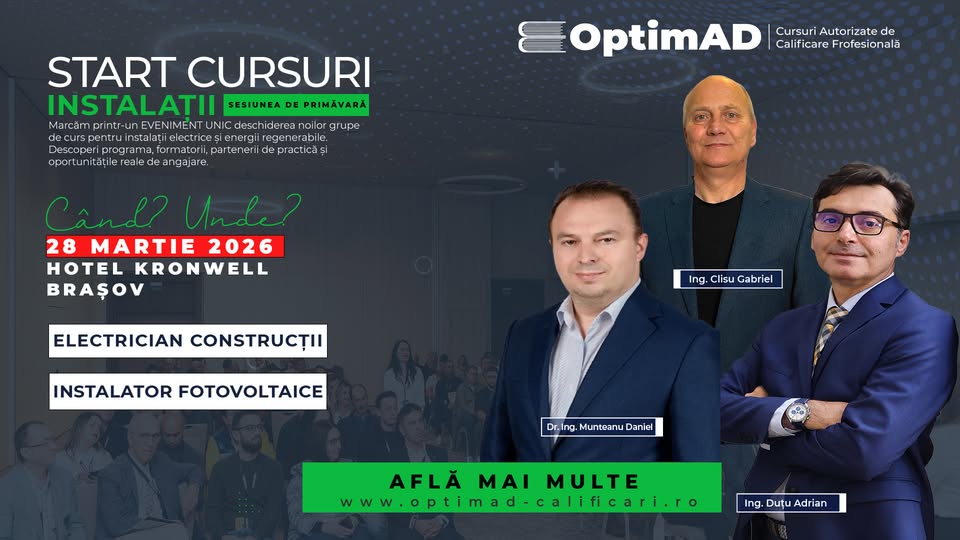 Deschiderea cursurilor din domeniul instalațiilor electrice