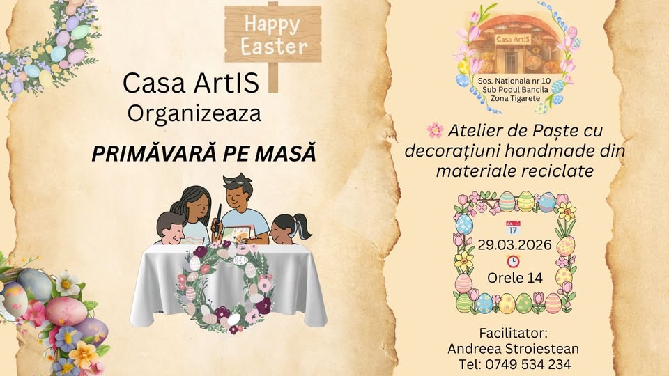 PRIMĂVARĂ PE MASĂ 🌸 Atelier de Paște cu decorațiuni handmade din materiale reciclate
