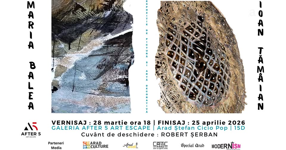 Vernisaj : MARIA BALEA & IOAN TĂMÂIAN – Expoziție de pictură și artă decorativă