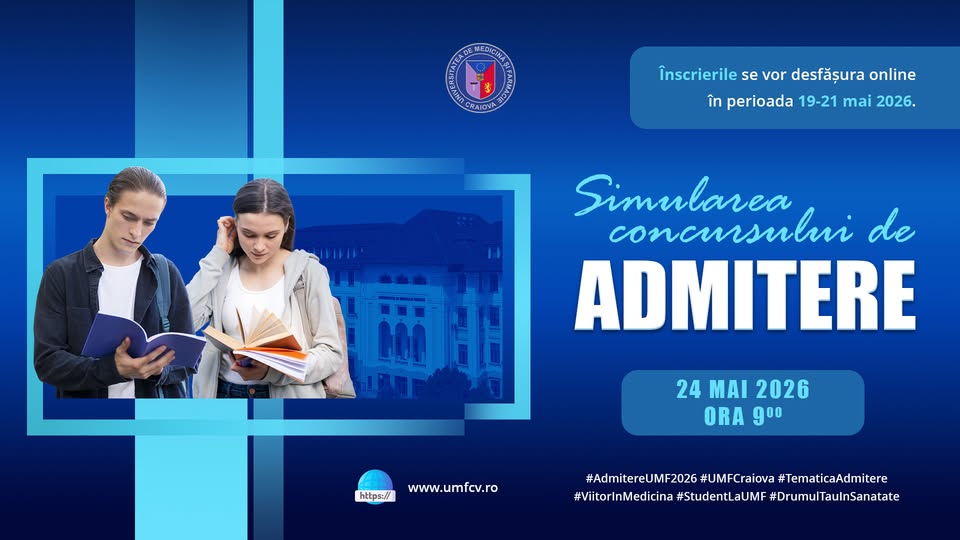 Simularea concursului de admitere 2026 la UMF Craiova