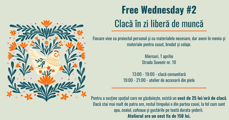 Free Wednesday #2 – Clacă în zi liberă de muncă
