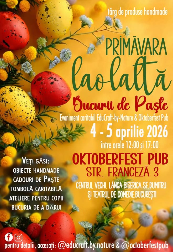 Primavara Laolalta – Bucurii de Paste – Targ caritabil -Produse handmade