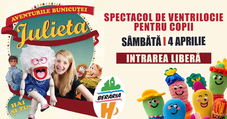 Spectacol de ventrilocie pentru copii la Berăria H I 4 aprilie