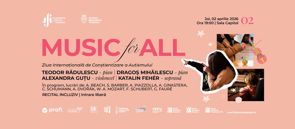 Music for All | Recital incluziv cu ocazia Zilei Internaționale de Constientizare a Autismului