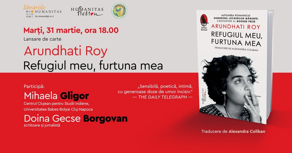 Lansare de carte Refugiul meu, furtuna mea de Arundhati Roy