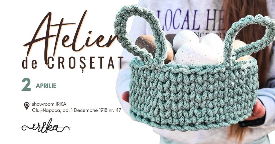 Atelier de croșetat coș de Paști – nivel începător