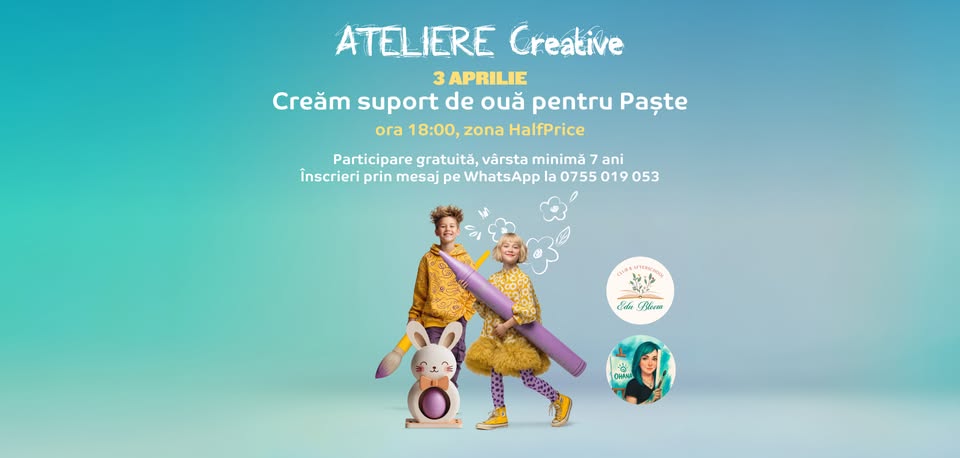 Atelier Creativ la Mall Moldova – Creăm Suport de Ouă Pentru Paște – 3 aprilie 2026