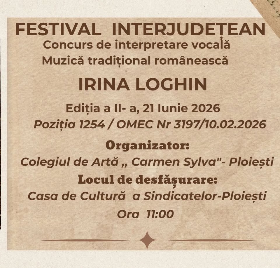 Festival Concurs Irina Loghin ediția a II a