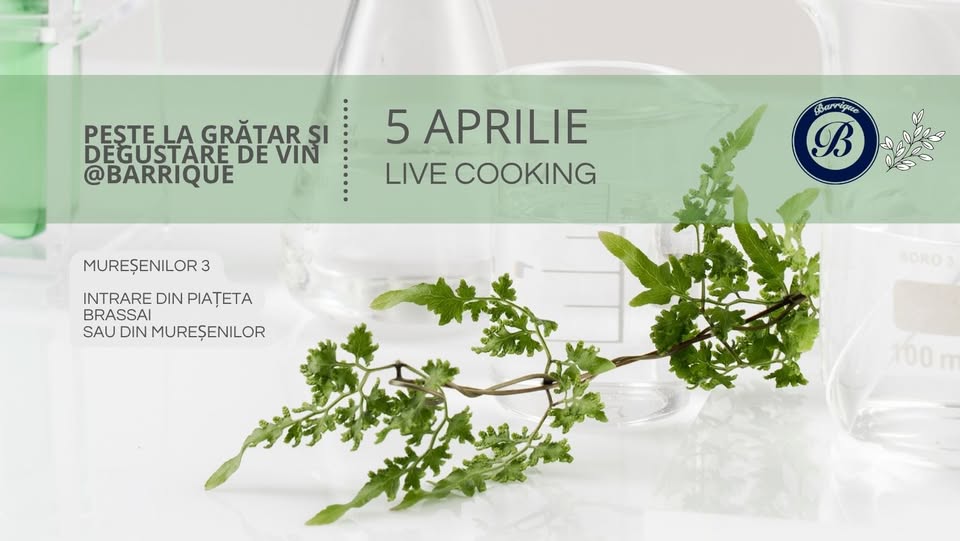 LIVE COOKING / pește la grătar & degustare de vin / pe terasa Barrique