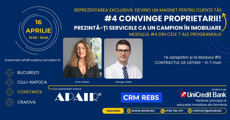 Convinge proprietarii! Prezintă-ți serviciile ca un campion în imobiliare!
