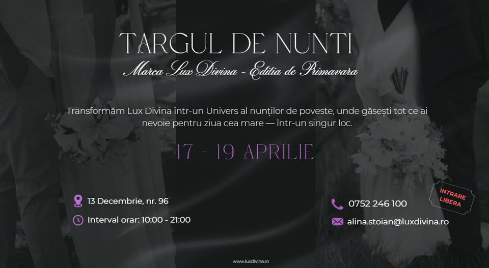 Târgul de Nunți Lux Divina – Ediția de Primăvară