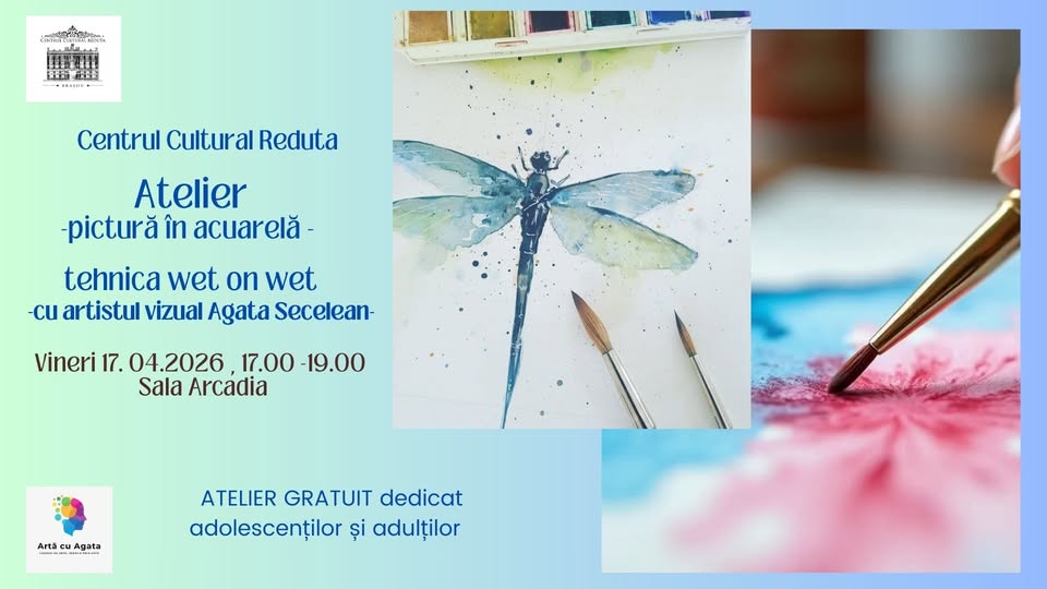 Atelier de pictură în acuarelă – tehnica „wet on wet”