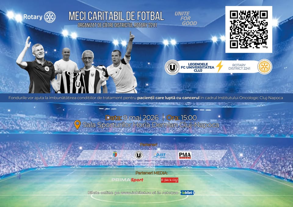 Meci Caritabil Legendele FC Universitatea Cluj vs. Rotary District 2241