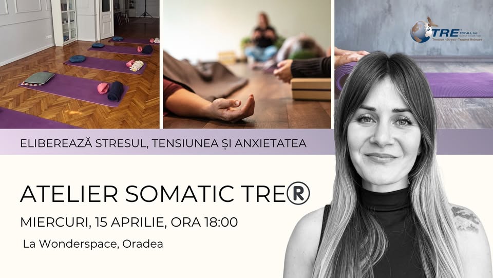 Baie de sunete + TRE®️ de grup – Atelier somatic 15 Aprilie, Miercuri, ora 18:00