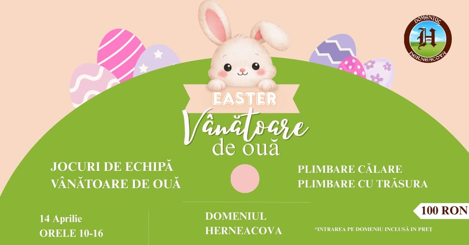 Vânătoare de ouă de Paște pentru copii