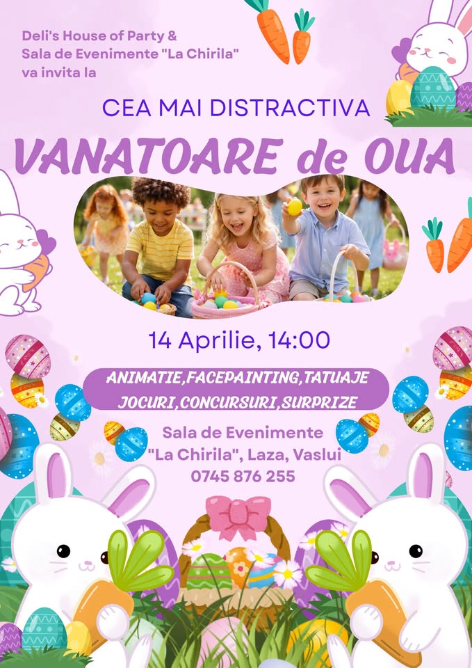 Cea mai distractiva „Vanatoare de Oua” – Petrecere tematica de Paste