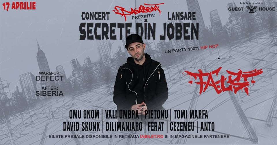 Lansare Faust: Secrete din joben – BUCURESTI / 17 APRILIE