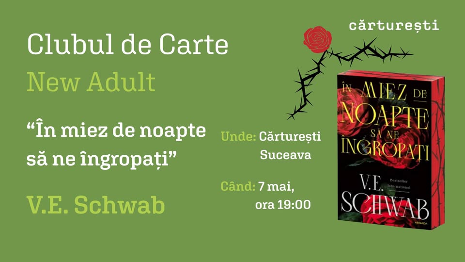clubul de carte New Adult | Cărturești Suceava | mai