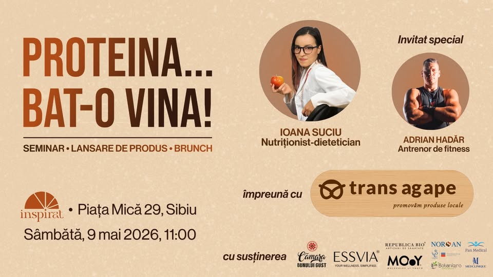 PROTEINA… BAT-O VINA! – Seminar • Lansare de produs • Brunch (9 mai 2026)