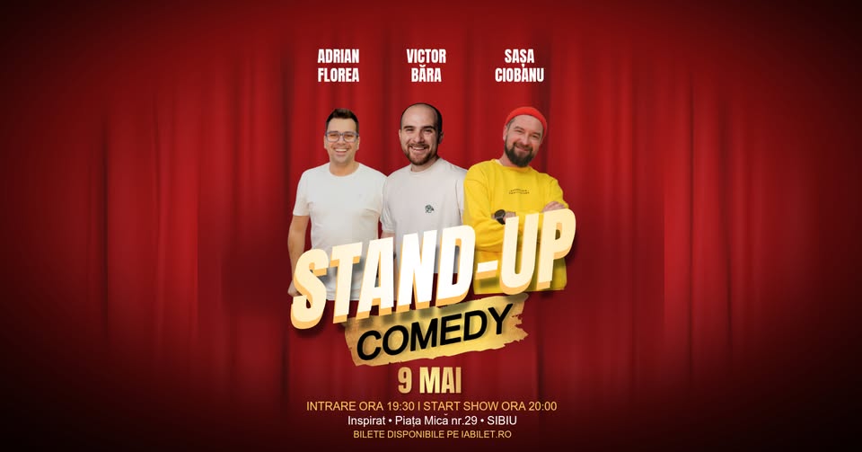 Sibiu: Stand-Up Comedy cu Băra, Sașa & Adrian