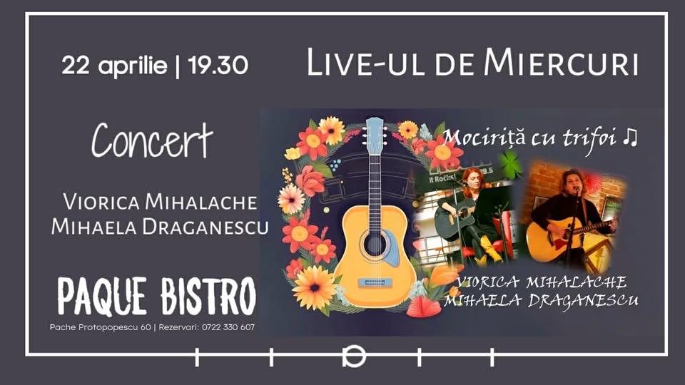 Viorica Mihalache și Mihaela Drăgănescu live la Paque Bistro
